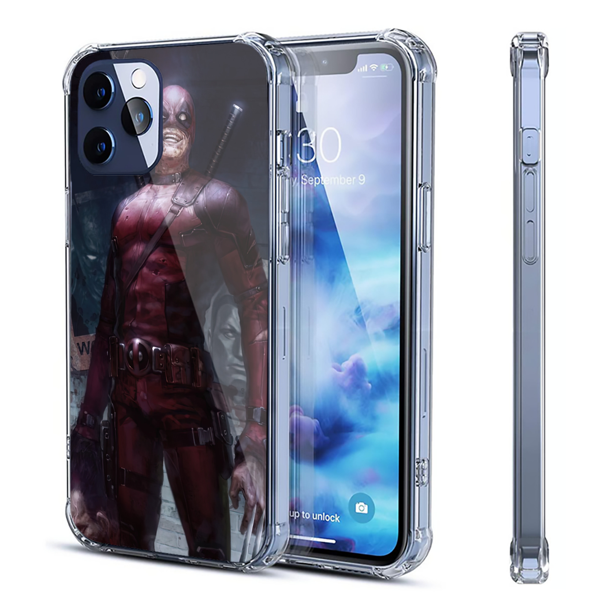（画像用） Deadpool デッドプール 【iPhone 12シリーズ対応】透明スマホケース（クリアソフトケース）